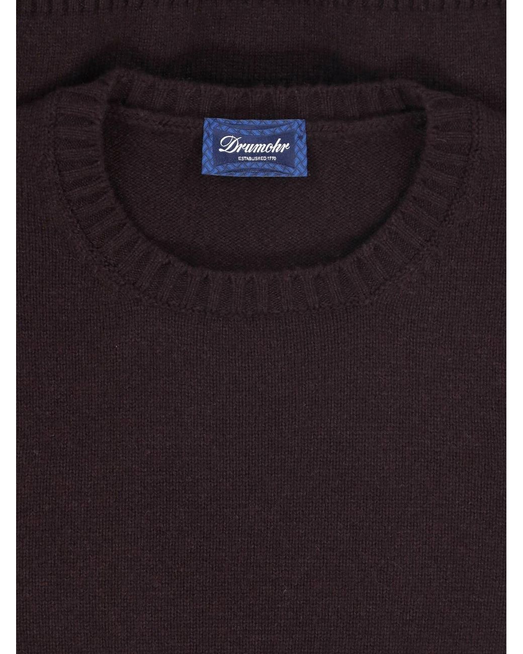 Drumohr Purple Cashmere Sweater for men