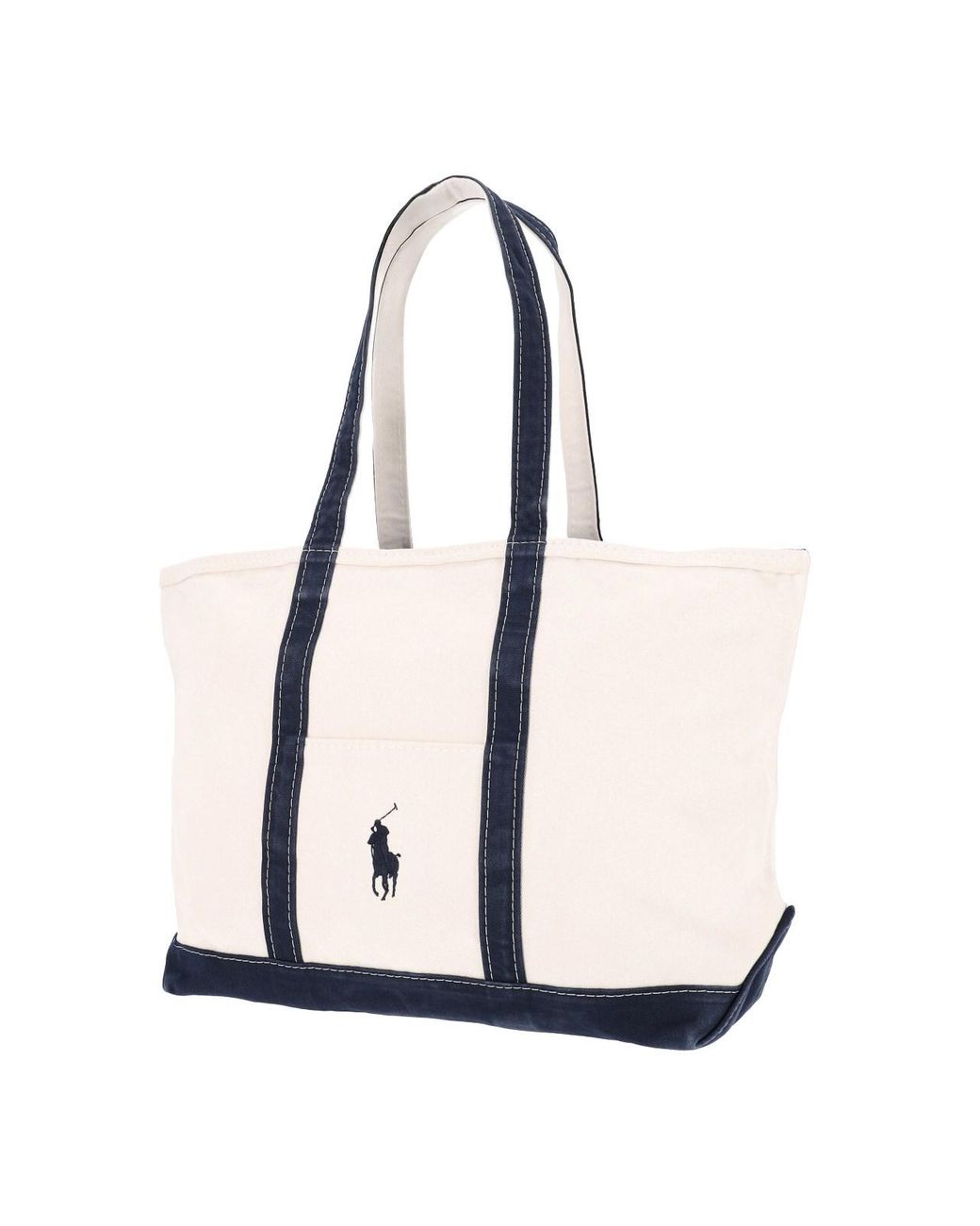 Polo Ralph Lauren White Canvas Tote Bag for men