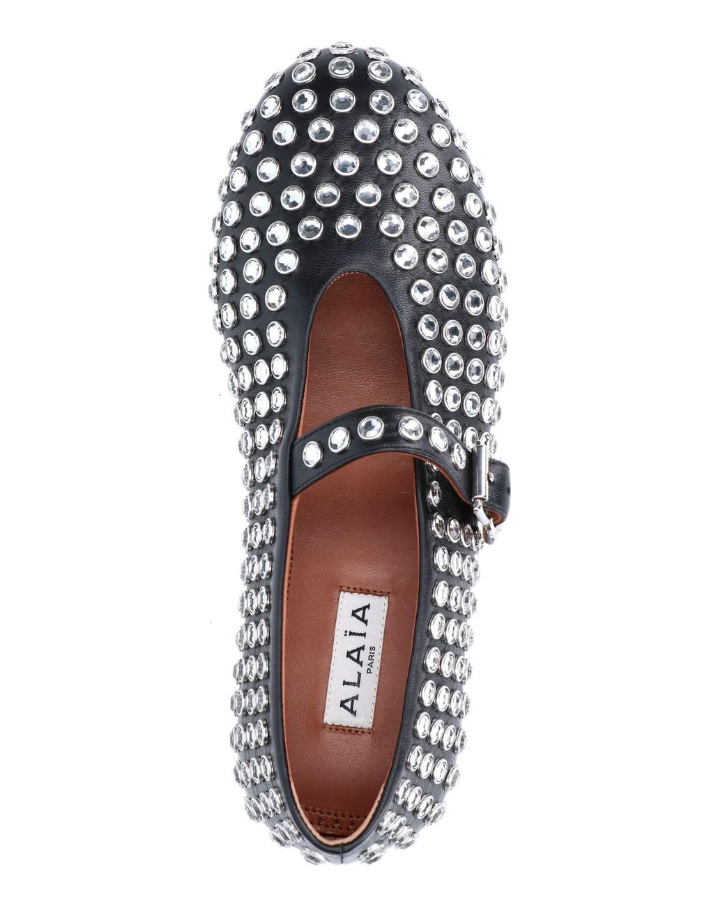Alaïa Black Strass Ballet Flats