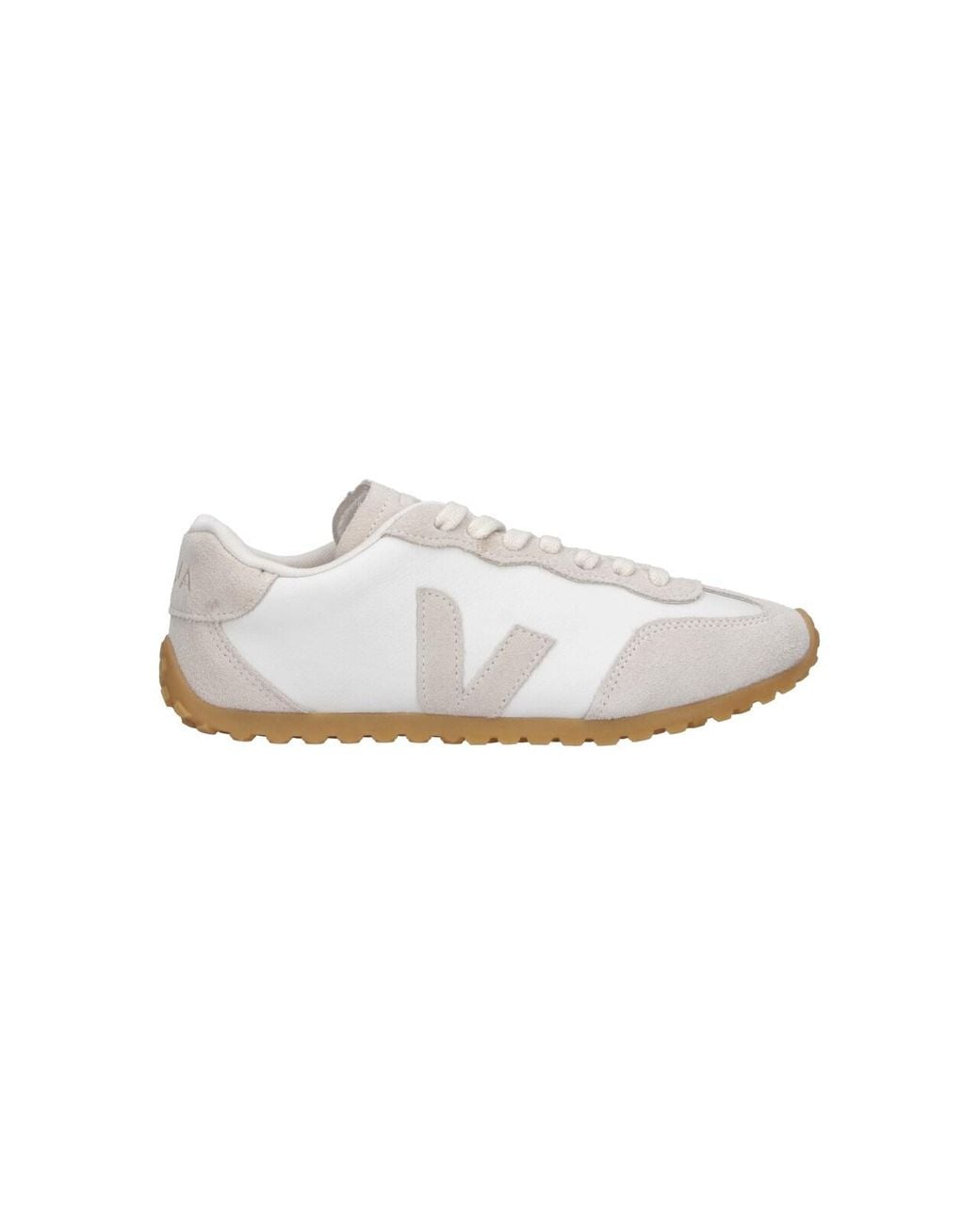 Veja White Low-Top Lace-Up Sneakers