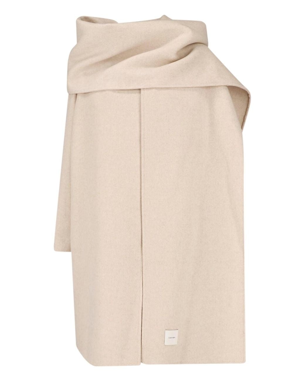 Calvin Klein Natural Coat With Scarf