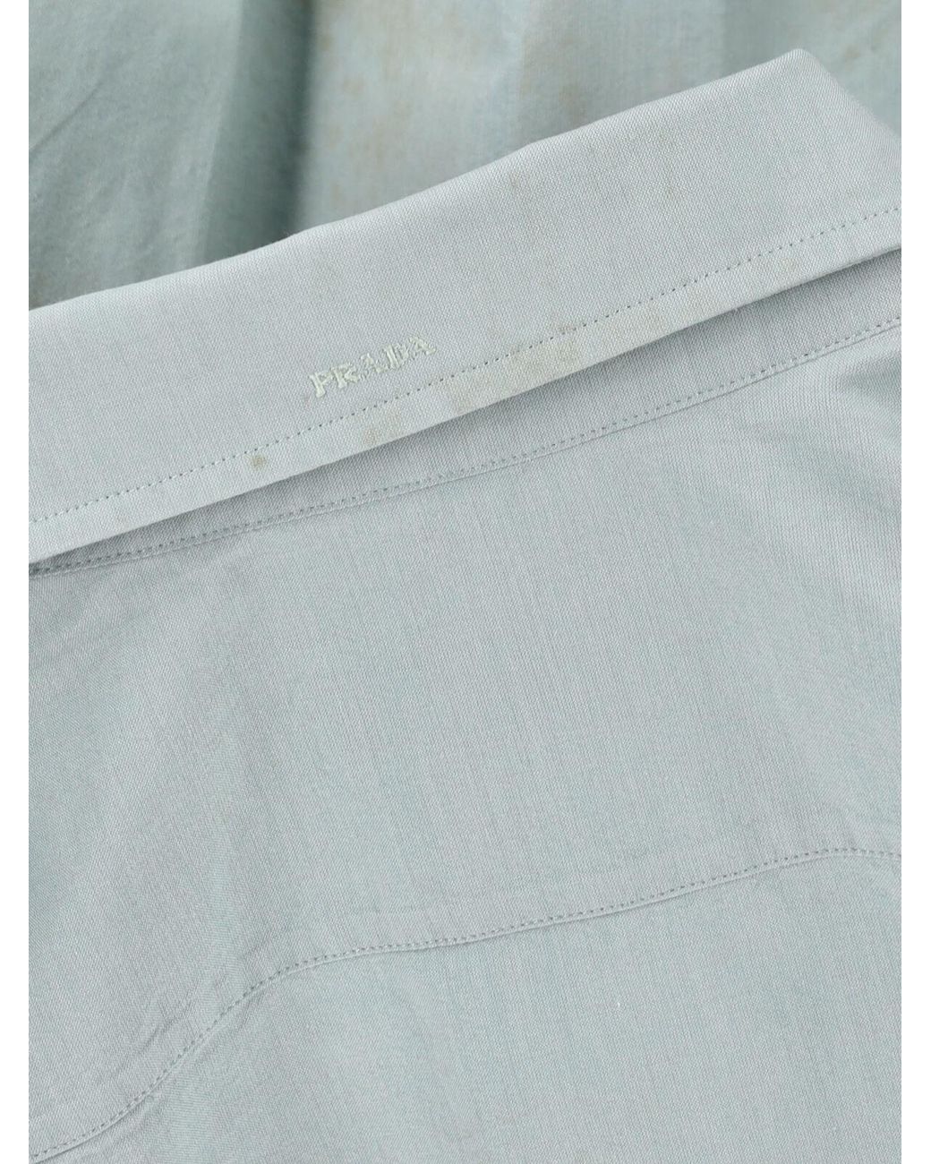 Camicia In Cotone di Prada in Blue da Uomo