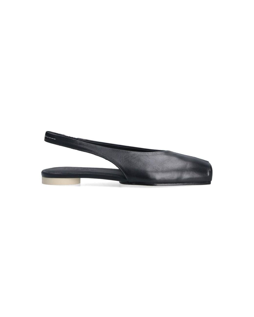 MM6 by Maison Margiela Black Slingback Ballerinas