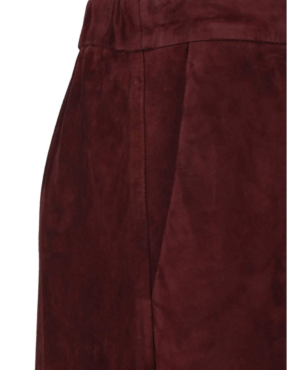 Max Mara Purple Midi Lambskin Skirt