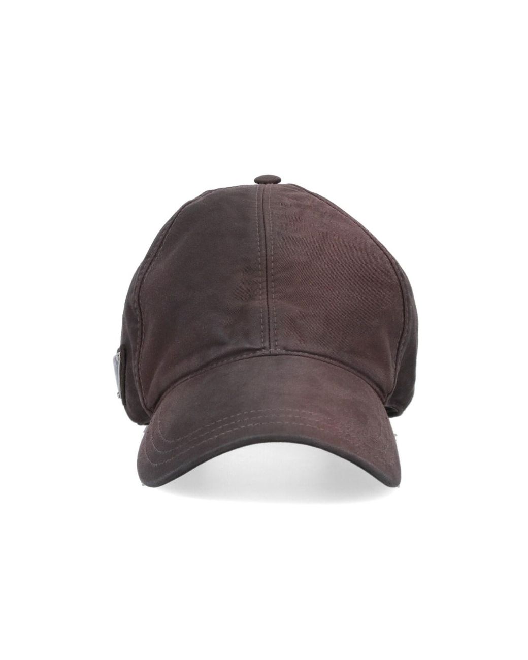 Prada Brown Logo Baseball Cap for men