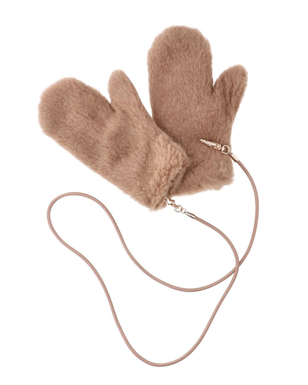 Max Mara White Wool And Silk Gloves