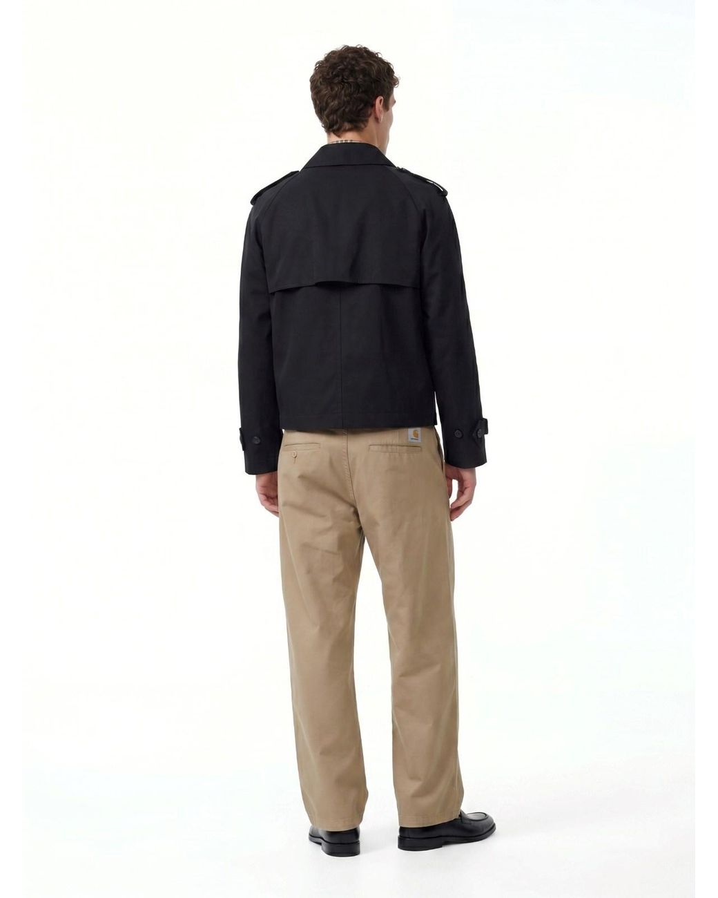 Burberry Blue Cropped Trench "Leadenham" for men
