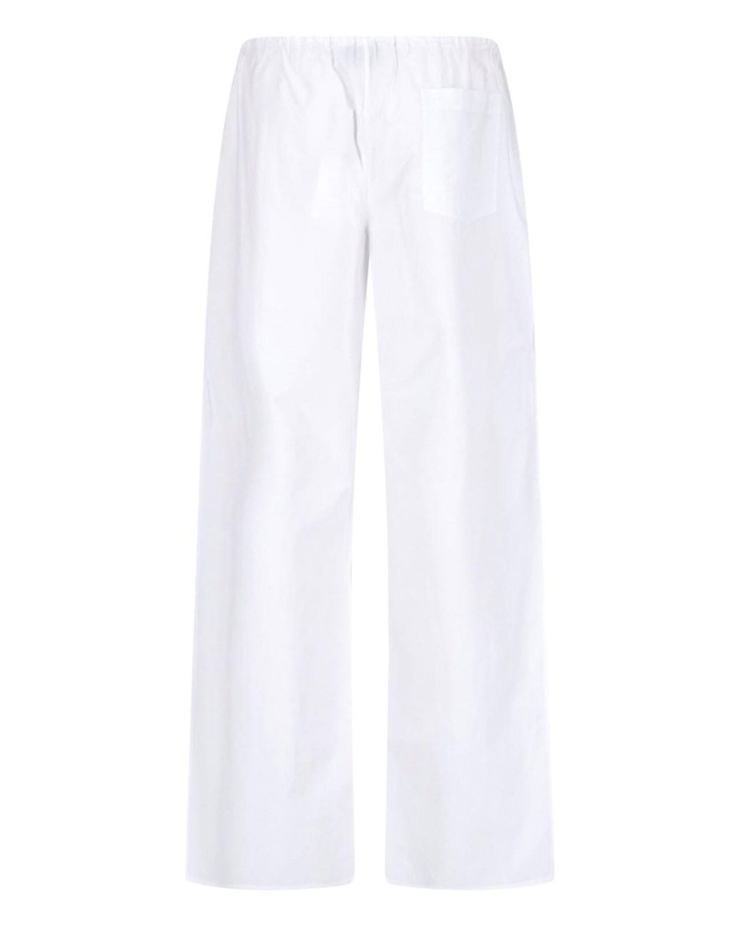 Matteau White Relaxed Wide-Leg Elastic Trousers
