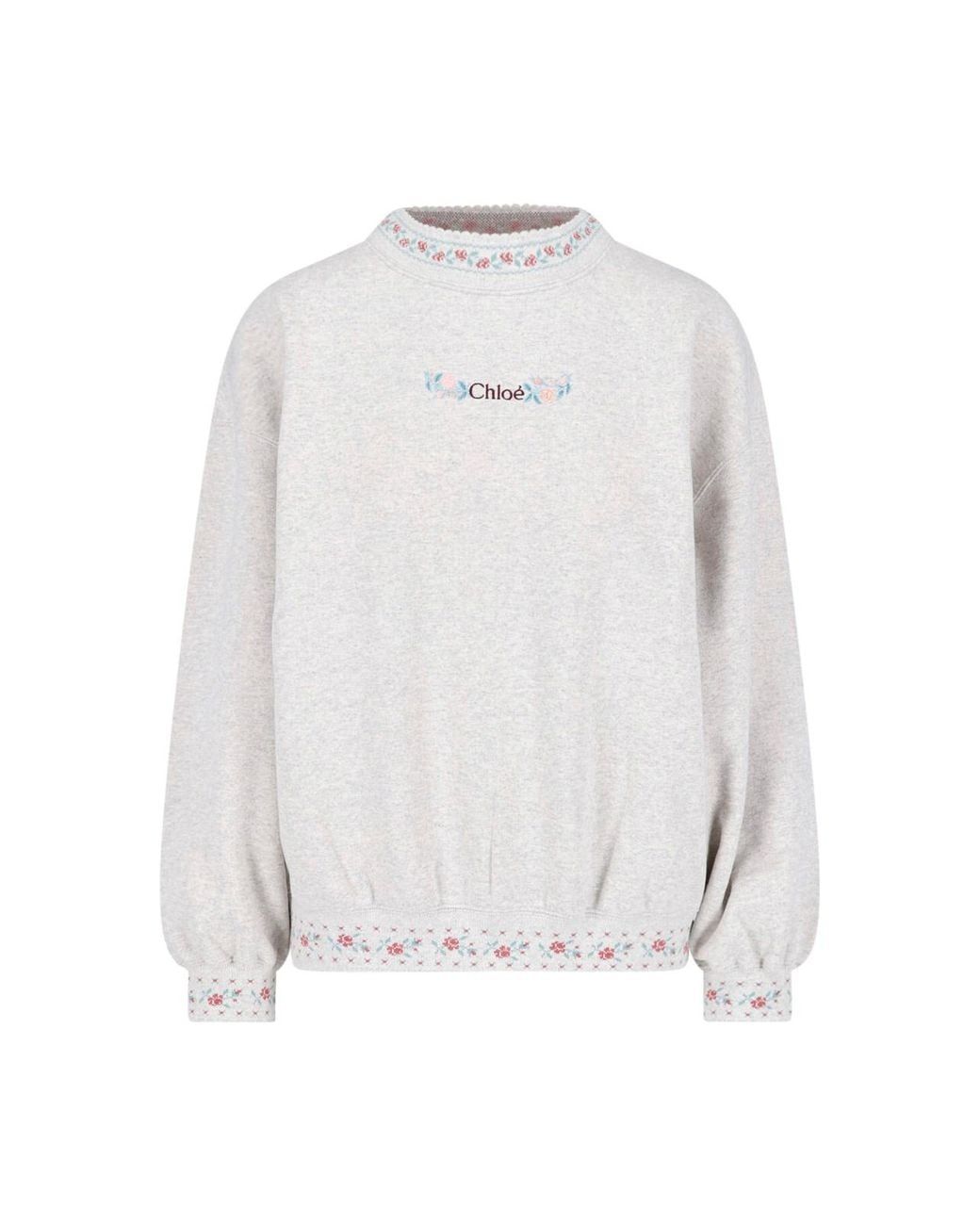 Chloé White Cotton Logo Sweatshirt