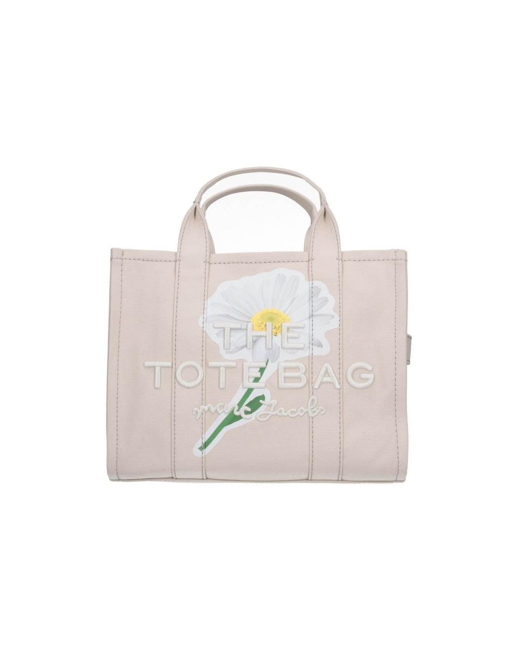 Marc Jacobs White Graphic Canvas Tote Bag
