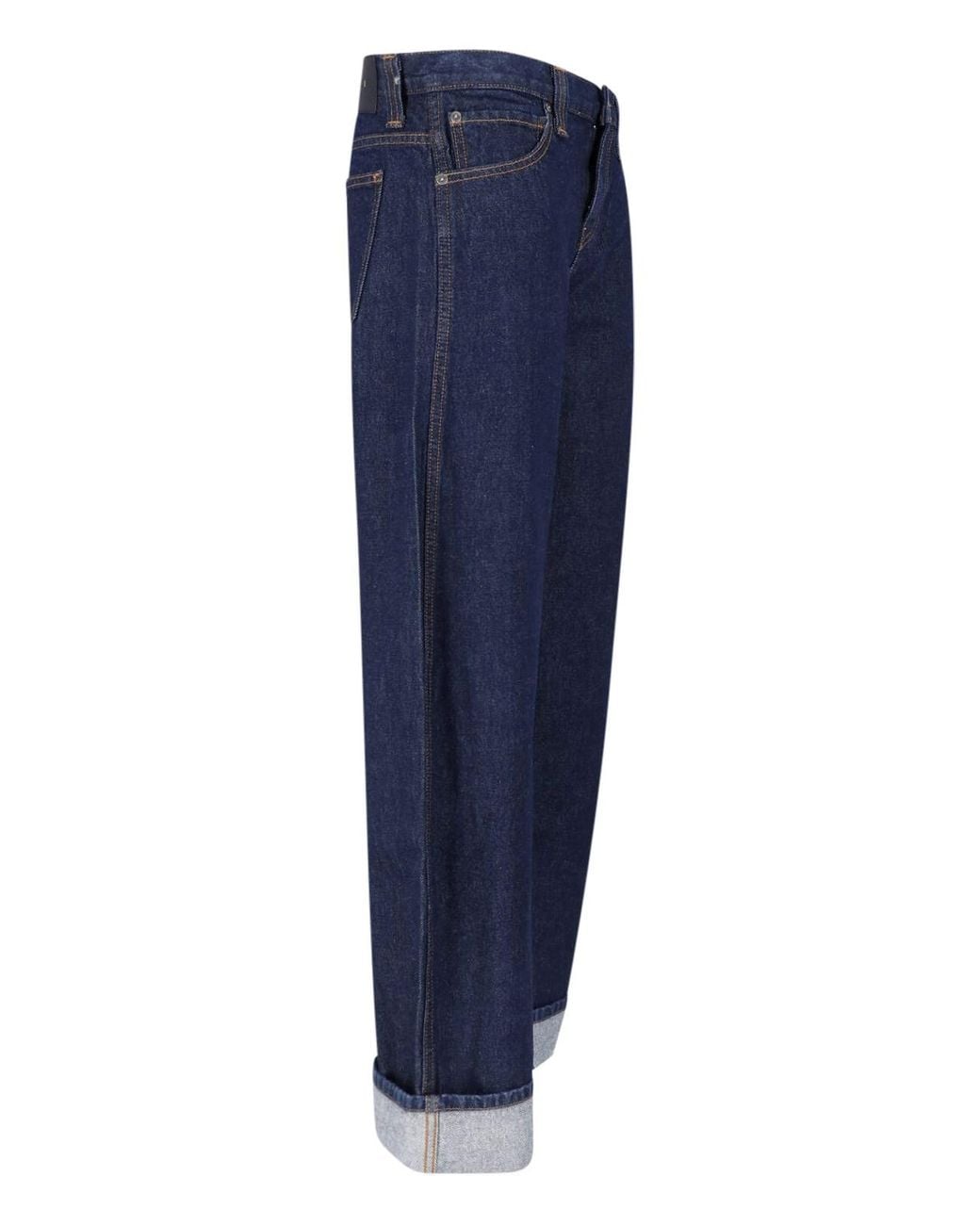 Khaite Blue High-Rise Wide-Leg Jeans