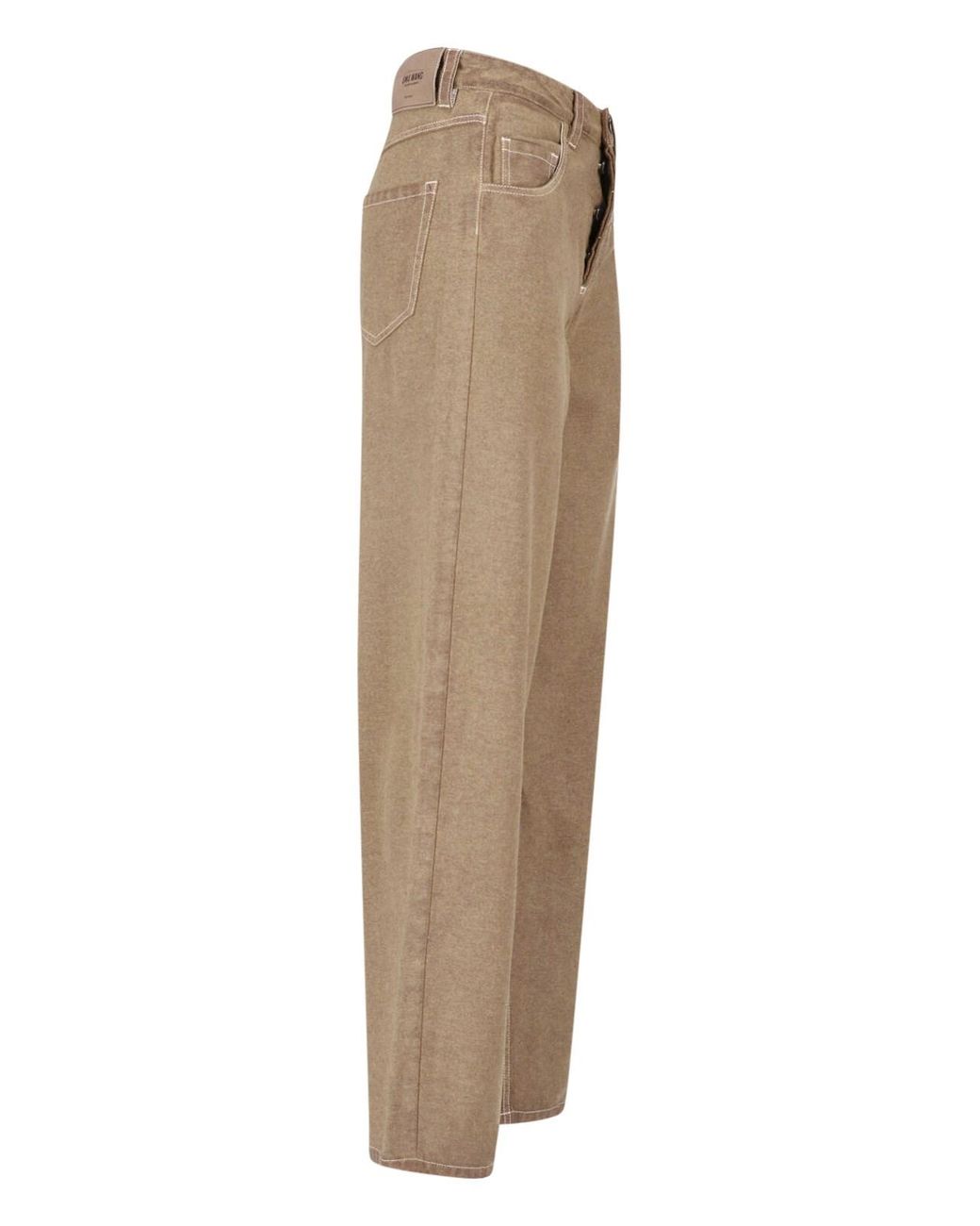 Uma Wang Natural Wide-Leg High-Rise Trousers