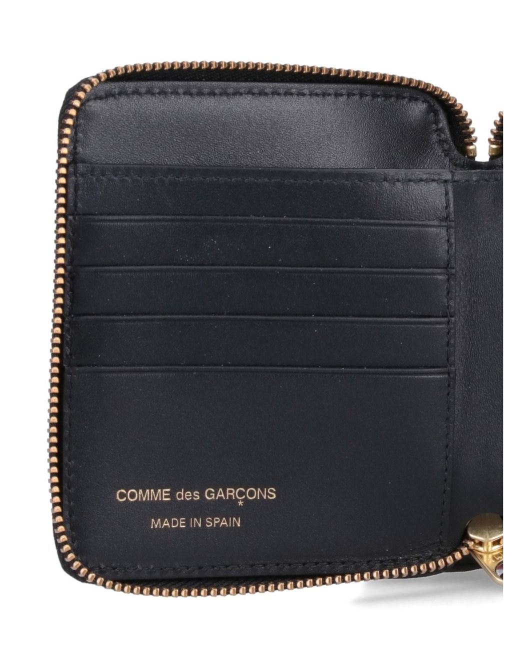 Comme des Garçons Black Leather Zip-Around Wallet