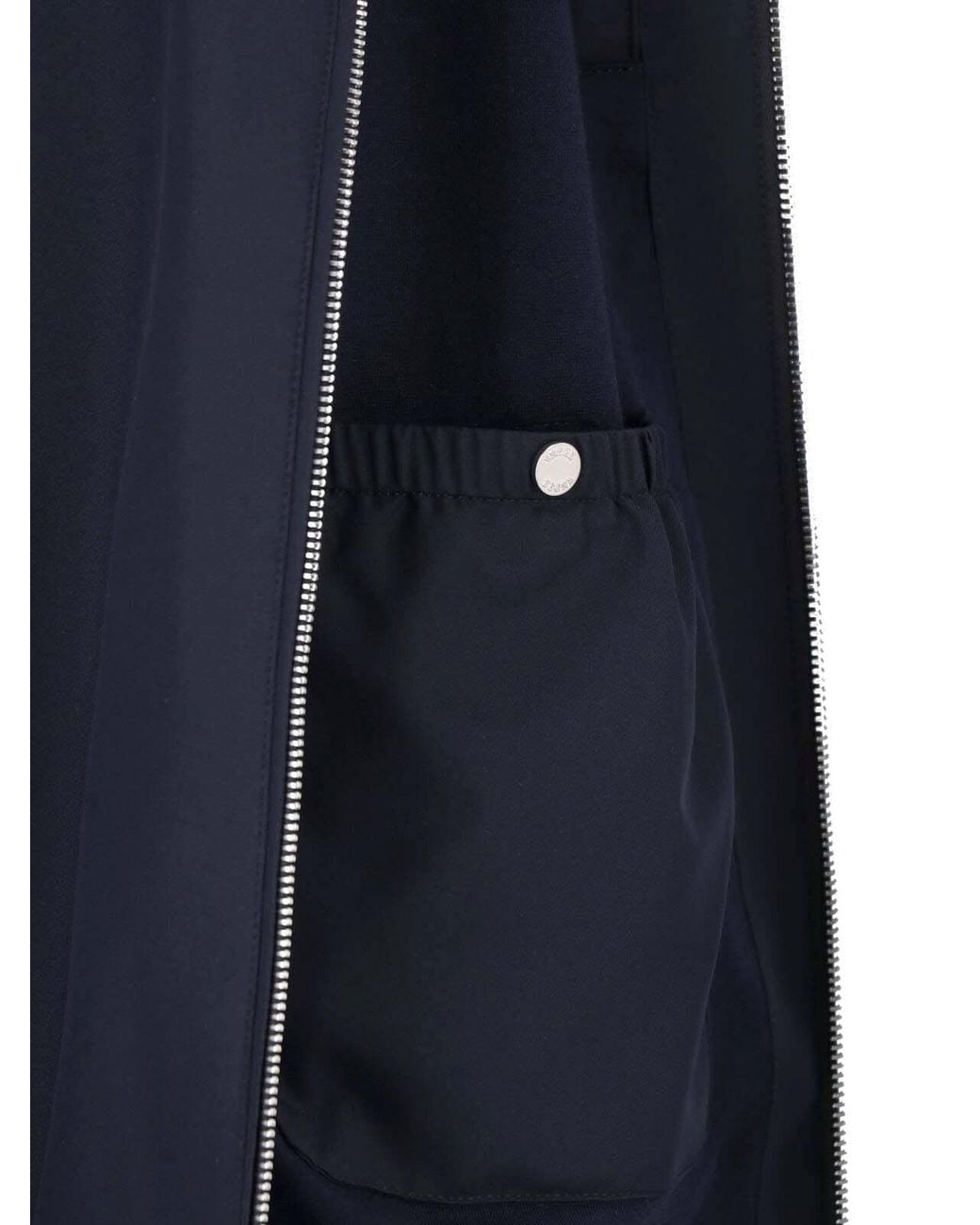 Zegna Blue Motorin Zip-Up Jacket for men