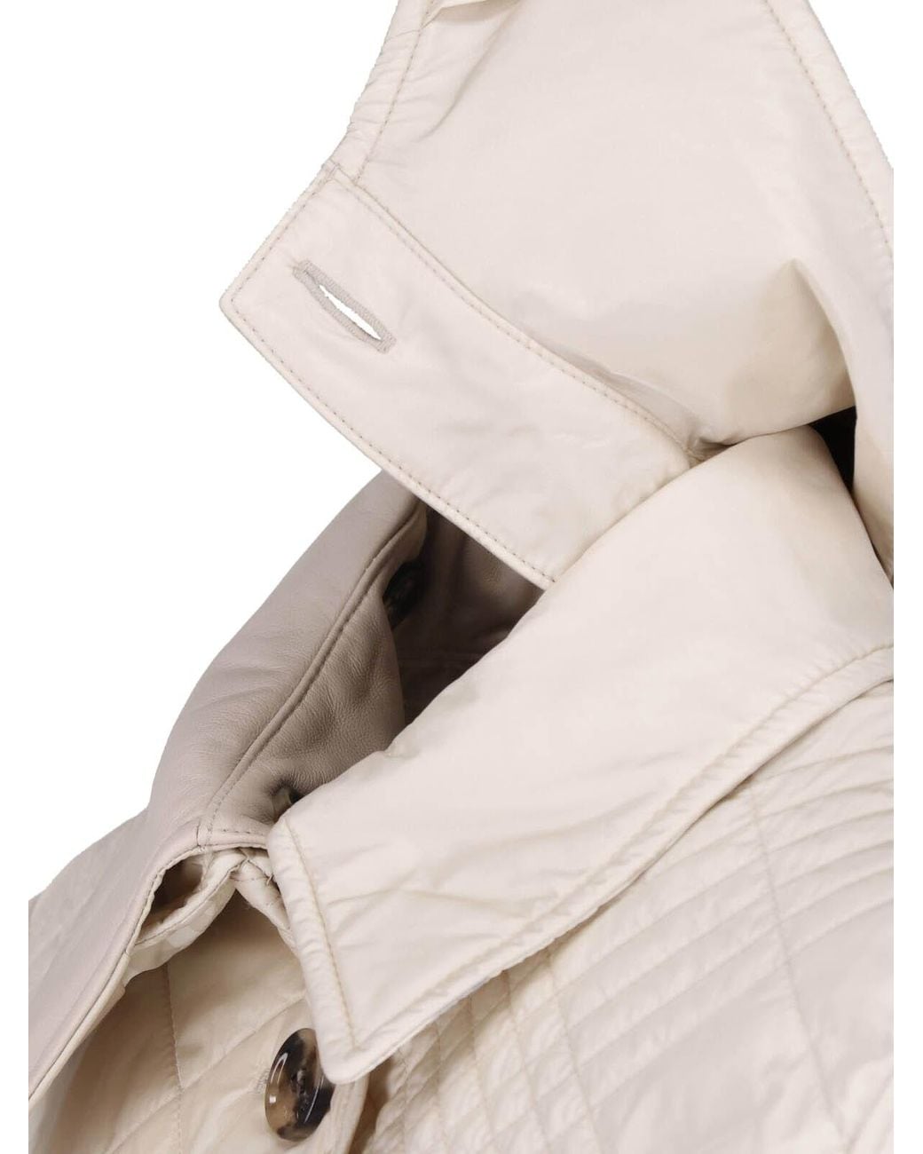 Burberry Natural Quilted Button-Front Jacket