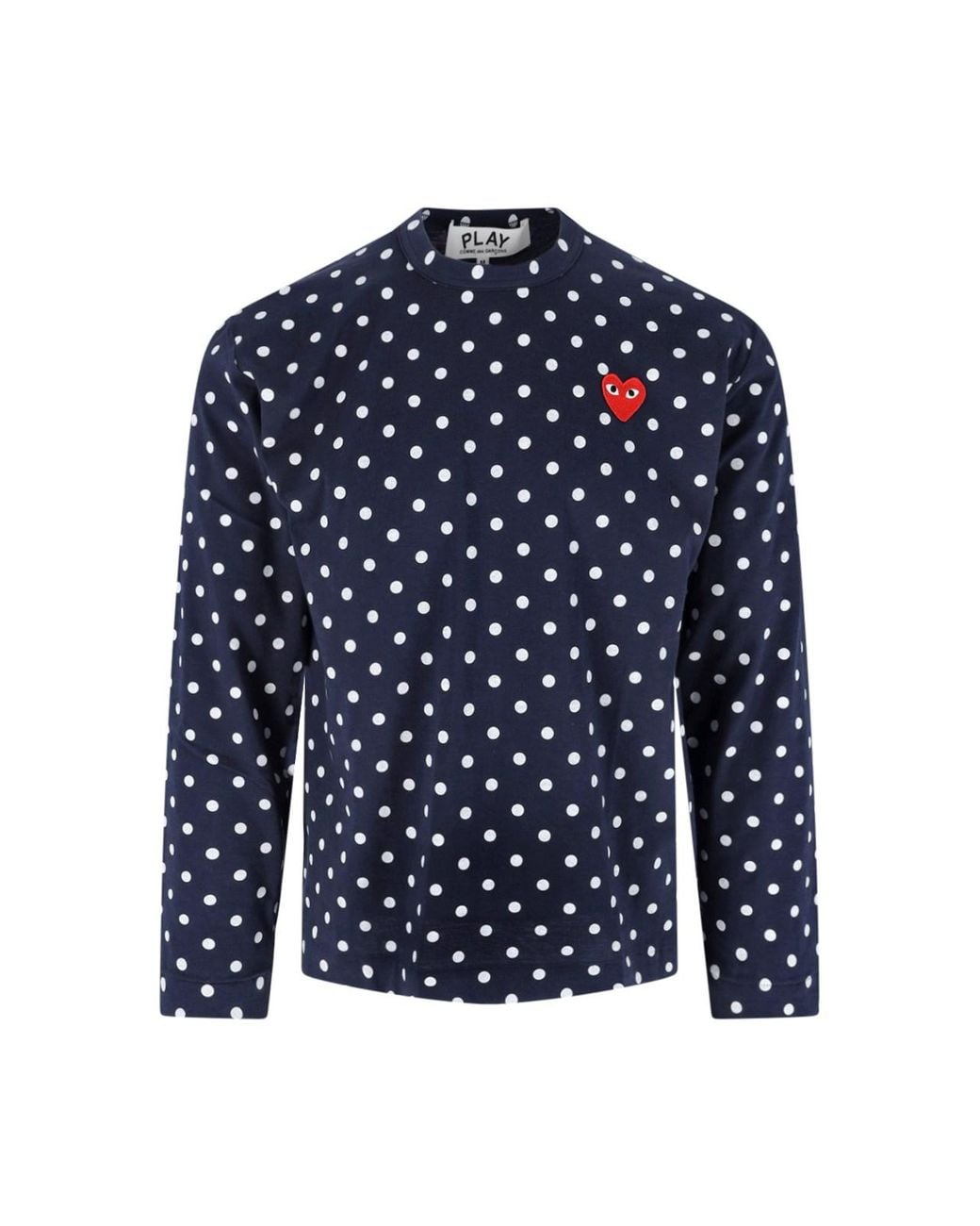 COMME DES GARÇONS PLAY Blue Polka Dot Logo T-Shirt