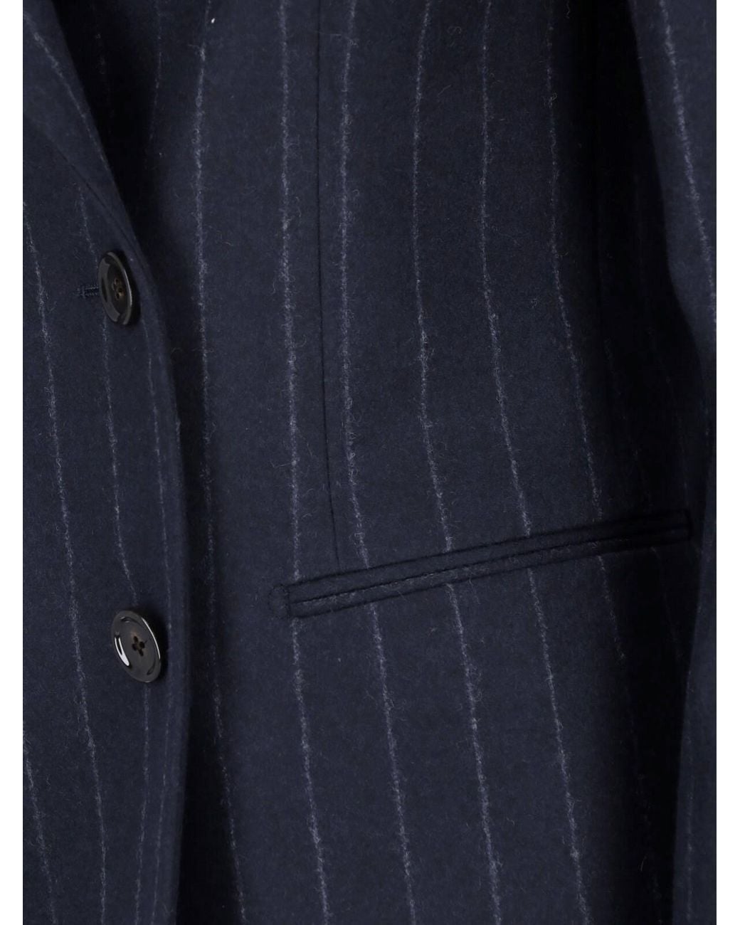 Lardini Blue Double-Breasted Wool Blazer