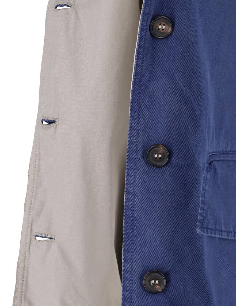 Miu Miu Blue Cotton Twill Blouson Jacket