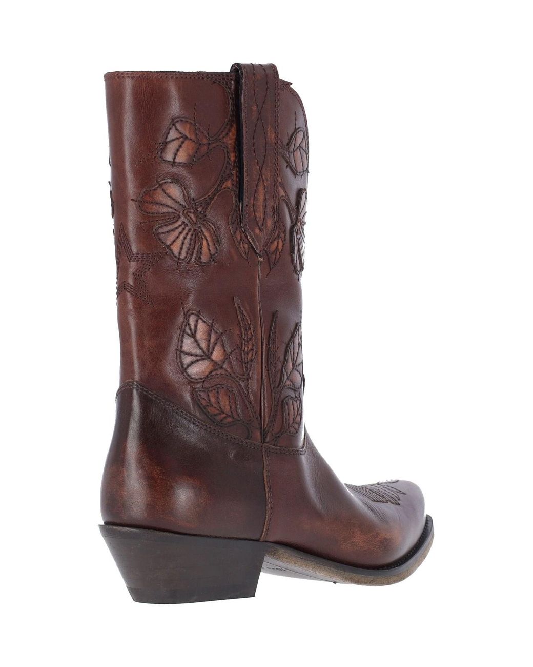 Golden Goose Deluxe Brand Brown Wish Star Tonal Stitched Boots