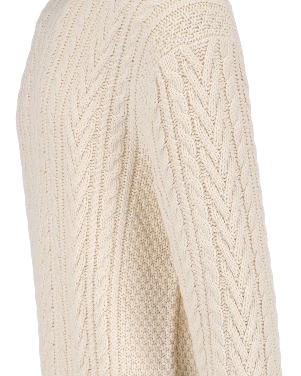 Loro Piana White Cashmere Sweater for men