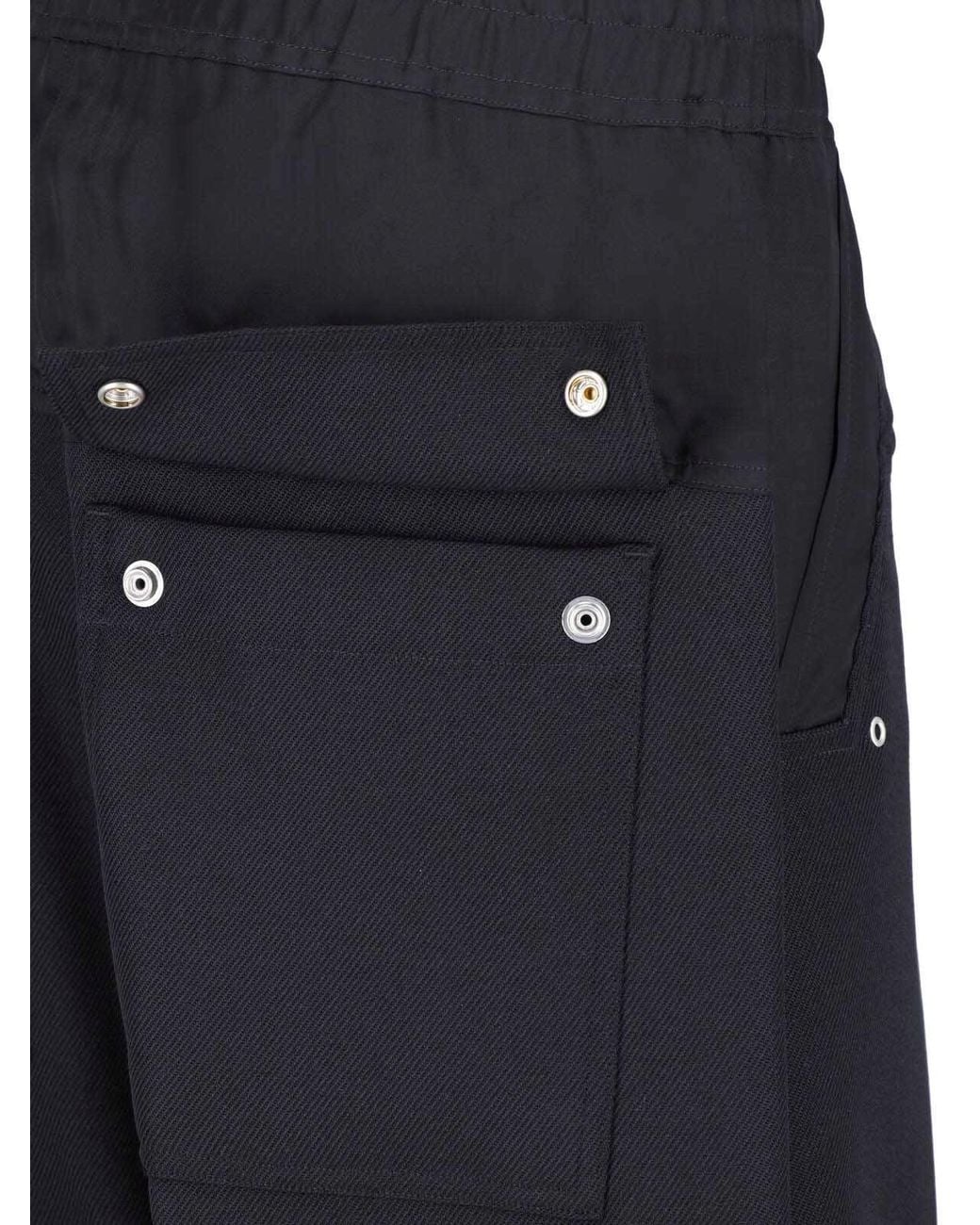 Rick Owens Blue Pants "Wide Bela" for men