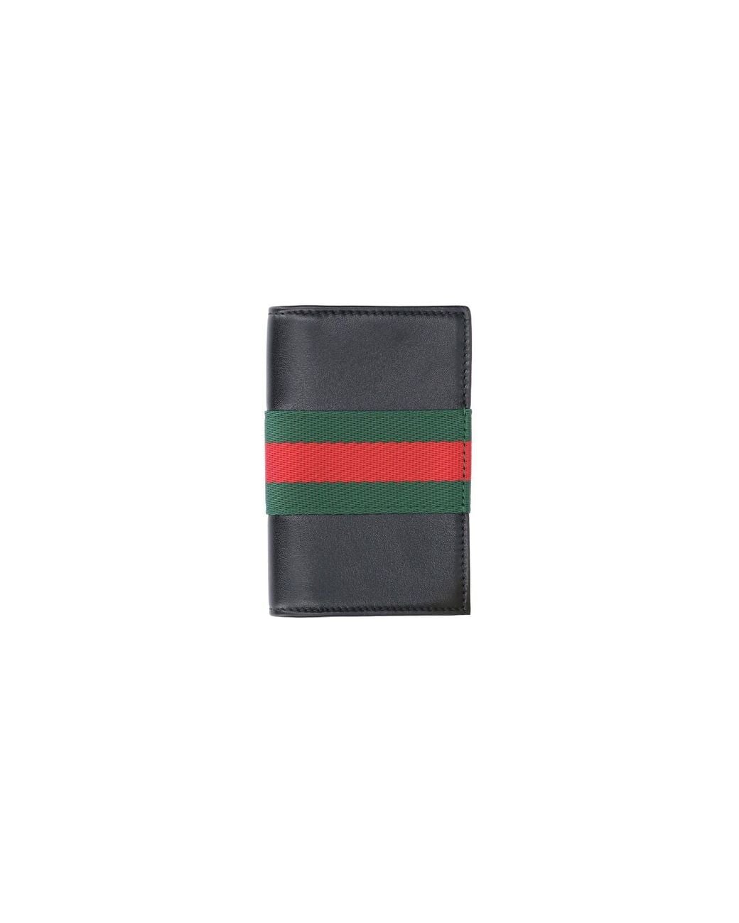 Gucci Black Card Holder "Web Trademark" for men