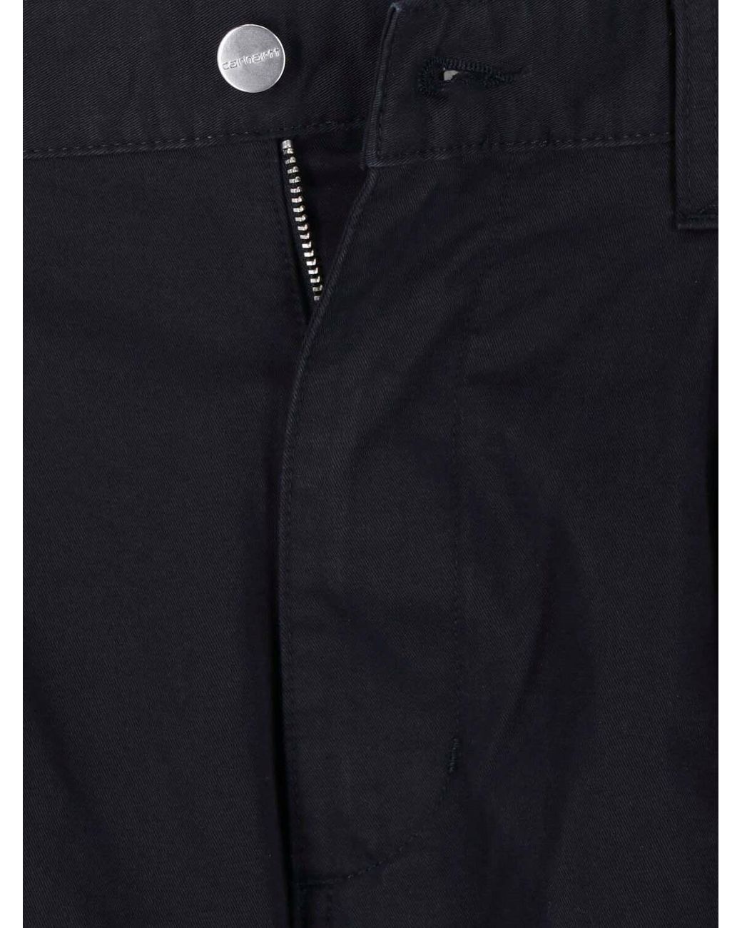 Carhartt Blue Wide-Leg Pleated Trousers for men