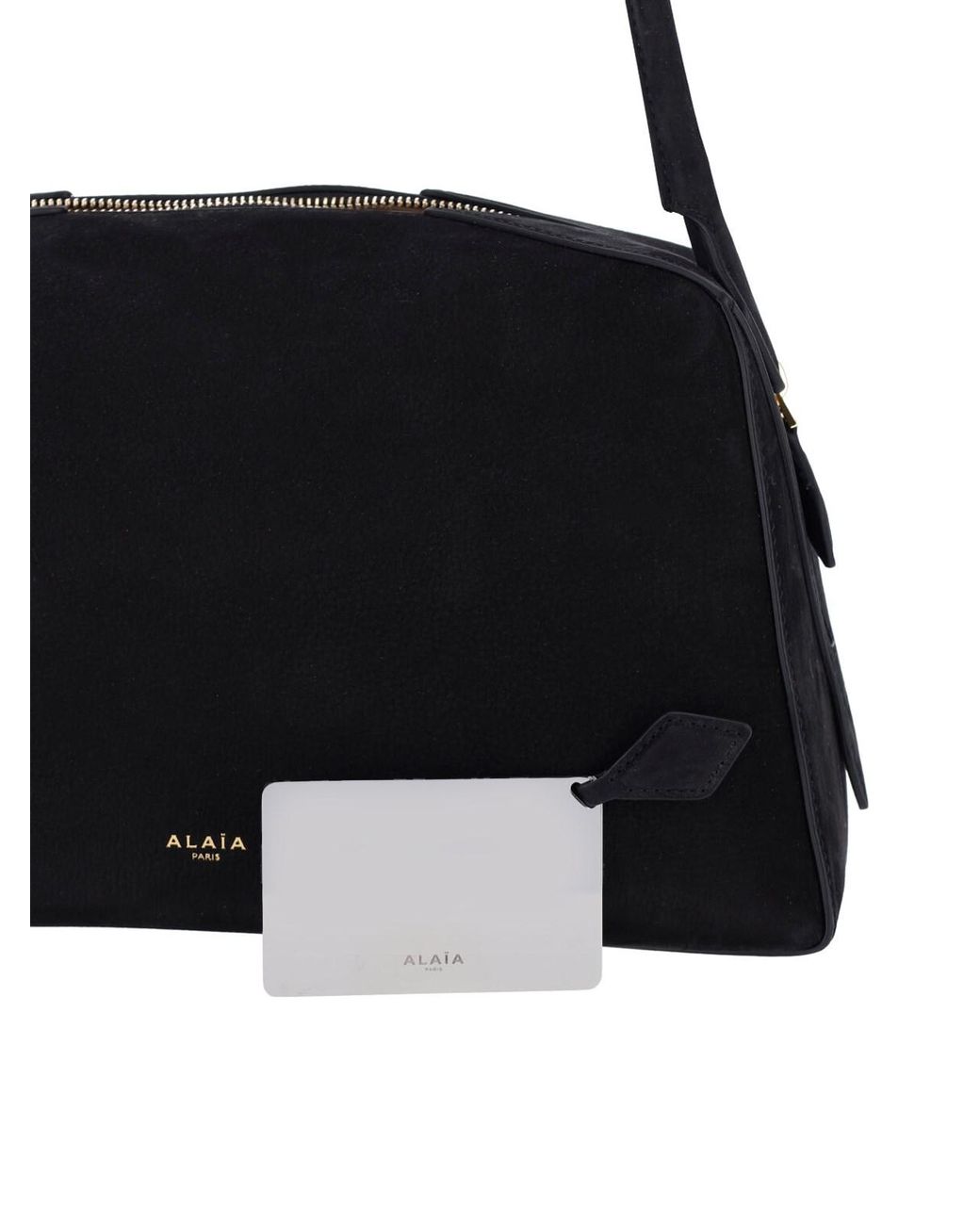 Alaïa Black Le Bouledogue Nubuck Shoulder Bag