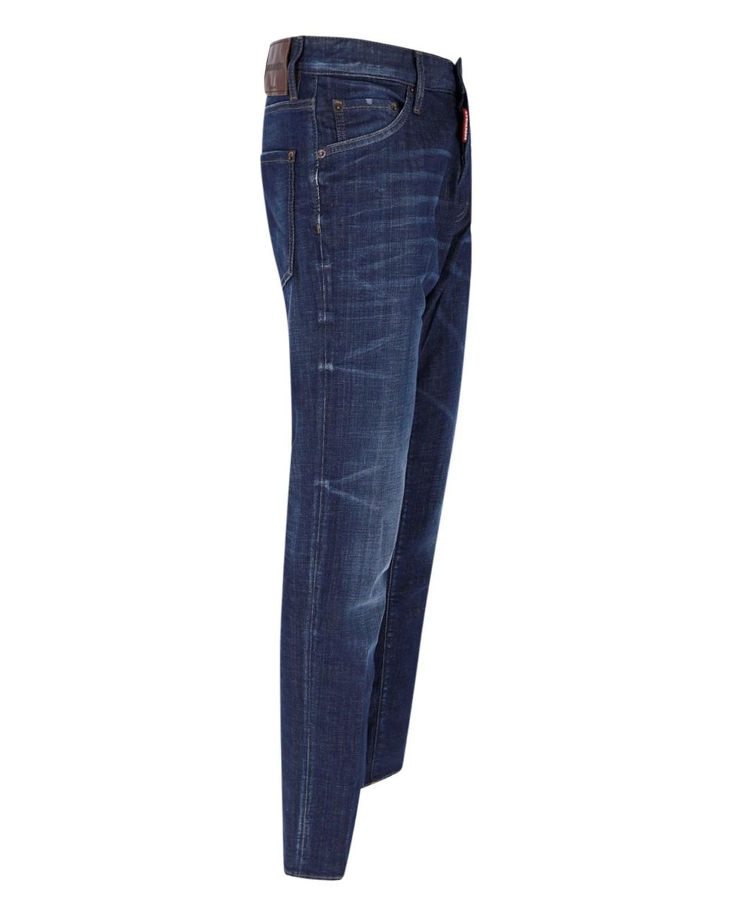 DSquared² Blue Teddy Cotton Denim Slim Jeans for men