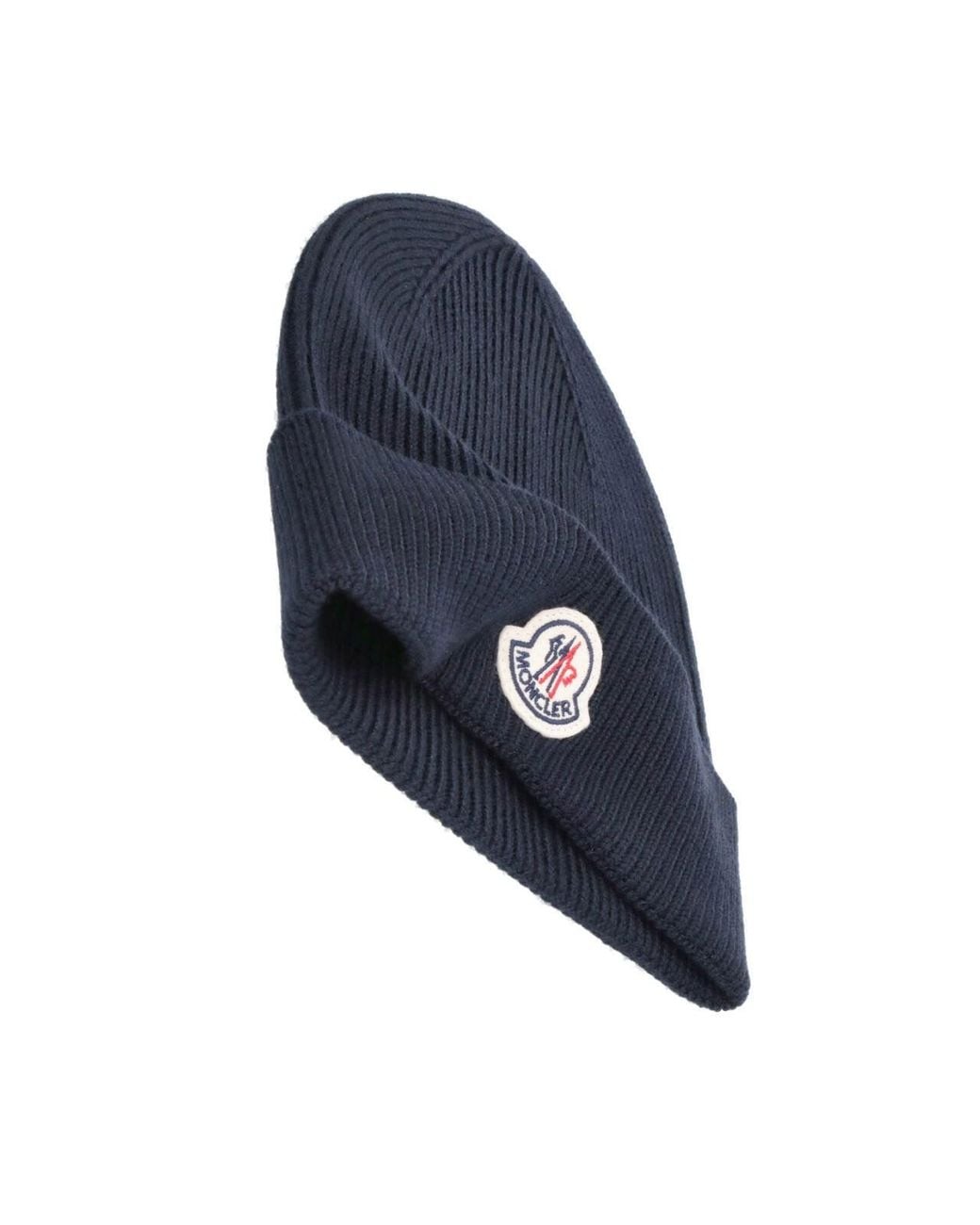 Berretto Logo di Moncler in Blue da Uomo