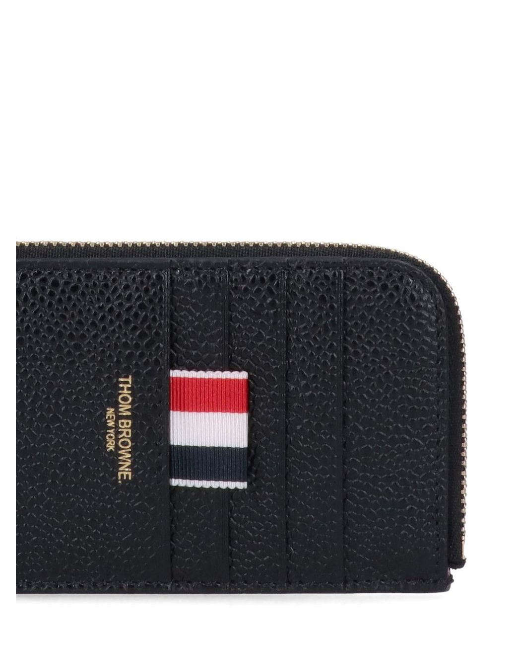 Thom Browne Black Wallets Calf Grain Leather for men