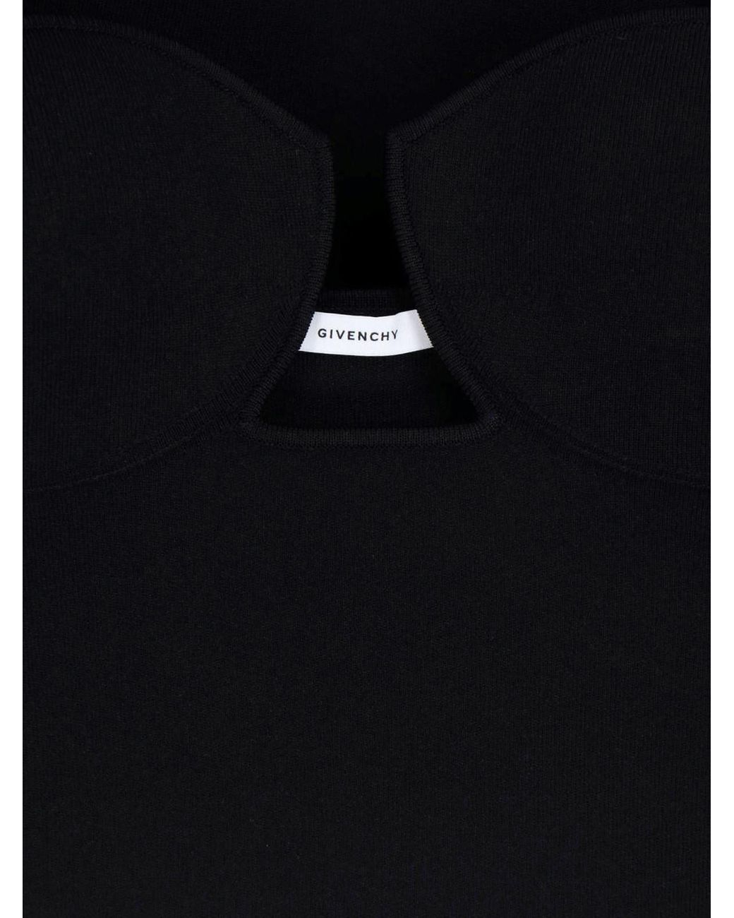 Givenchy Black Cutout Bodycon Midi Dress