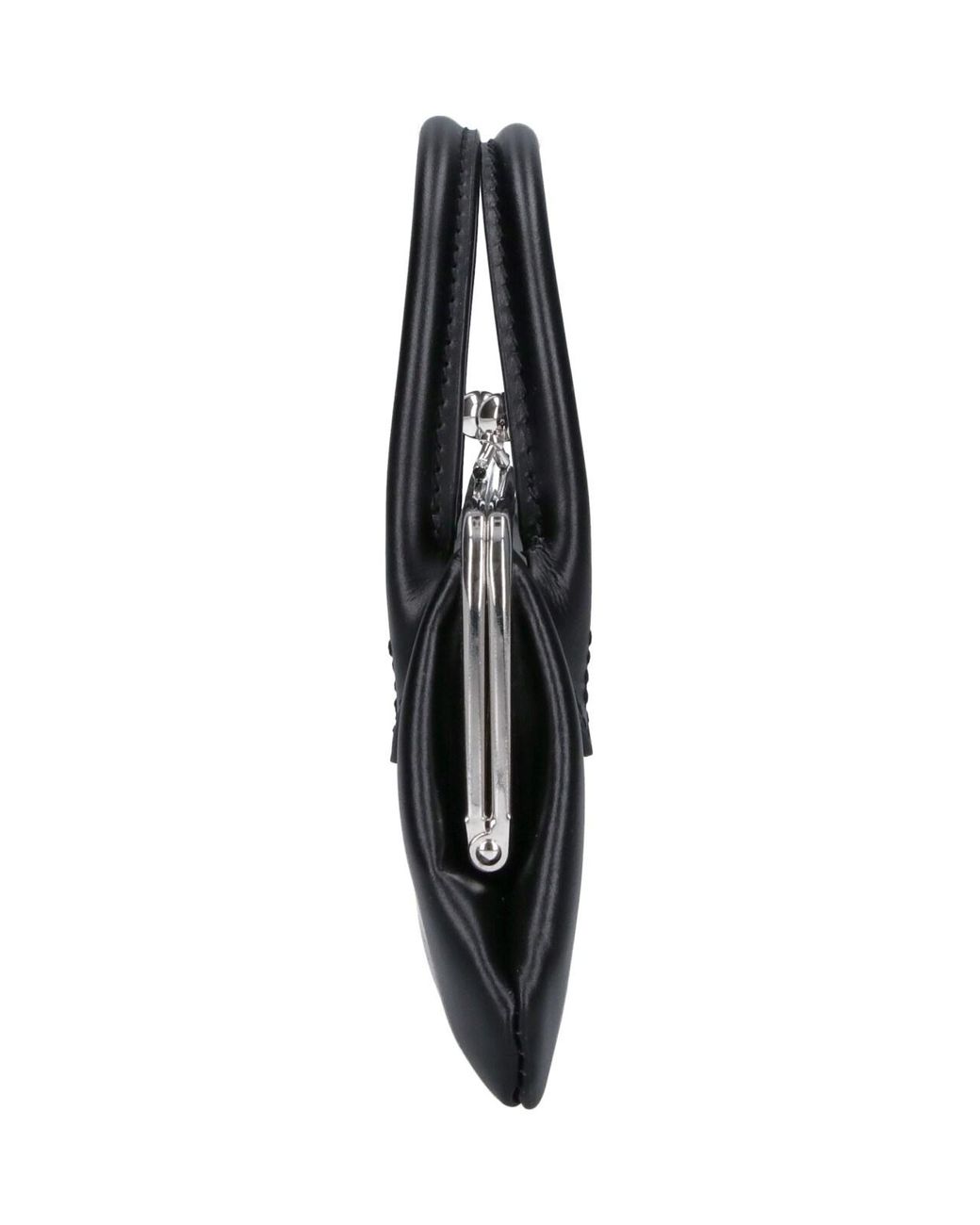 Comme des Garçons Black Mini Frame Kiss-Lock Top Handle Bag
