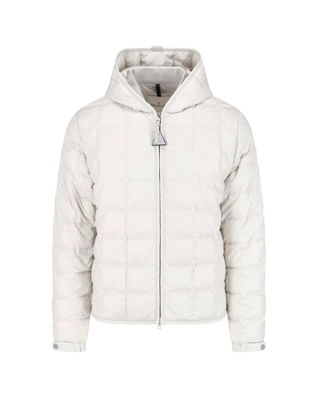 Moncler White Doudoune Tahrir Matelassée À Capuche for men