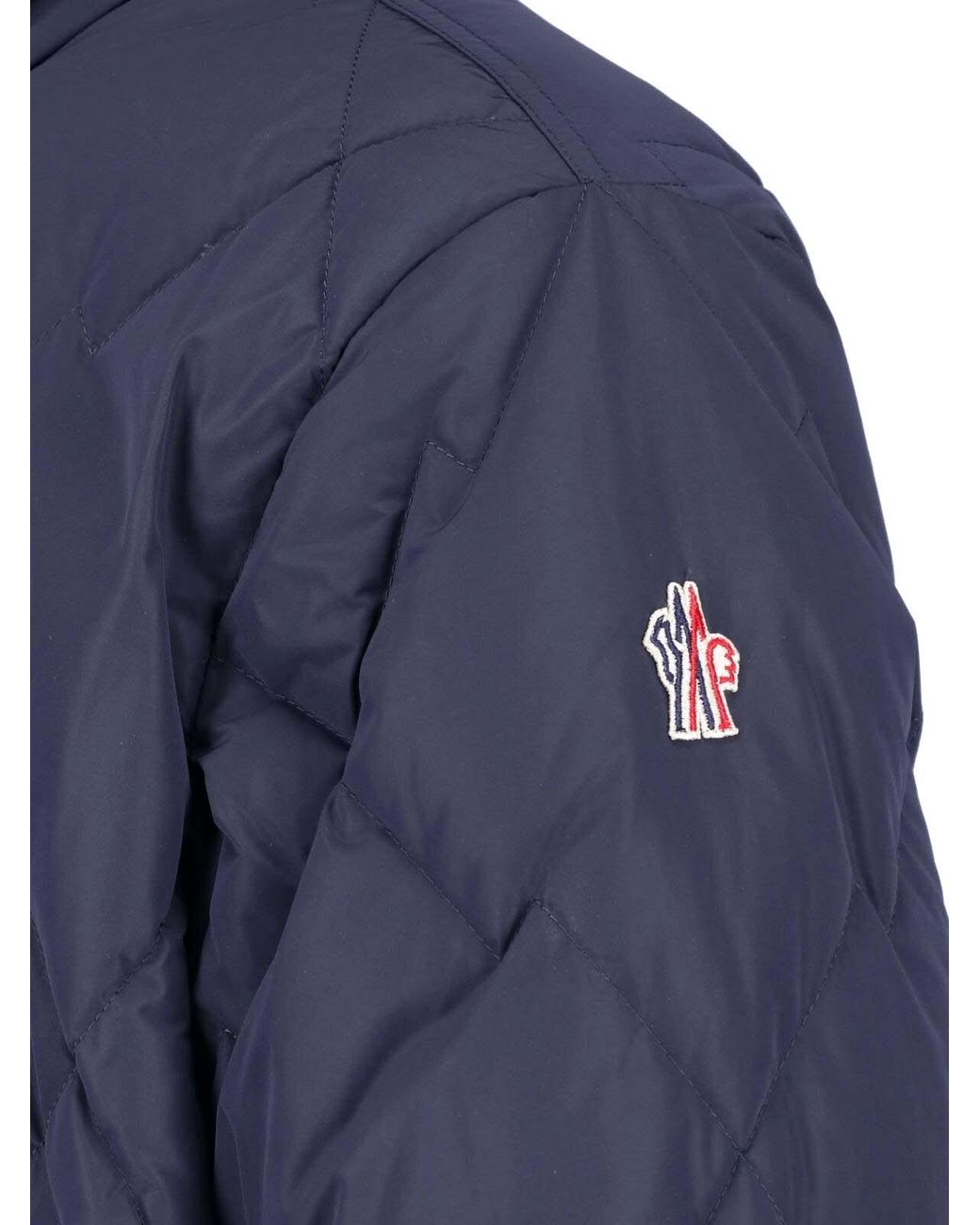 Moncler Blue Padded Down Jacket "Bramans" for men