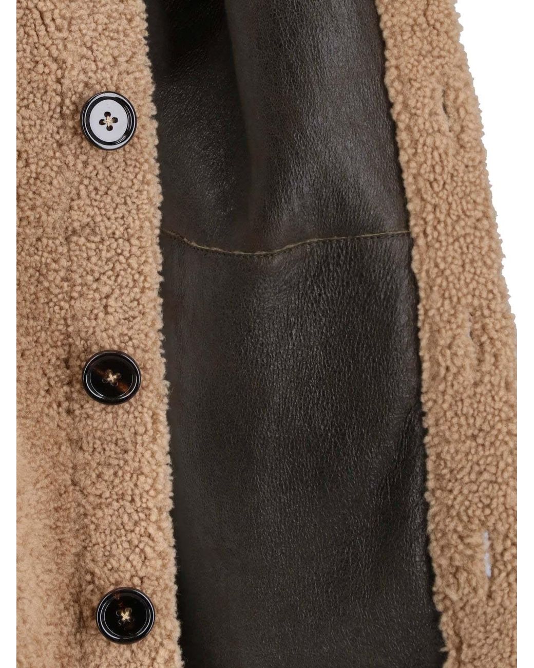Dolce & Gabbana Natural Shearling Shirt Jacket for men