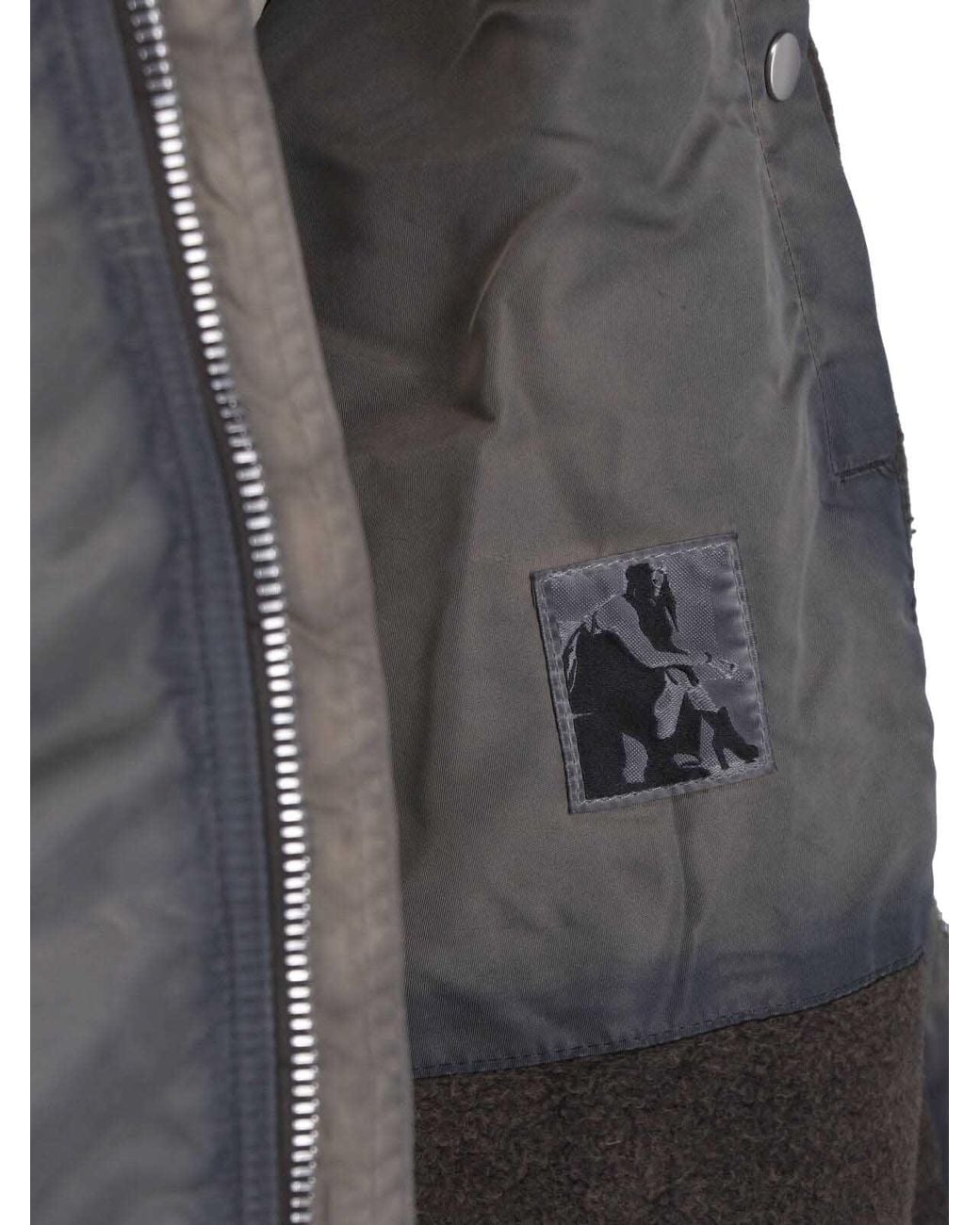 Rick Owens Gray Jacket Hood "Hooded Shell" for men