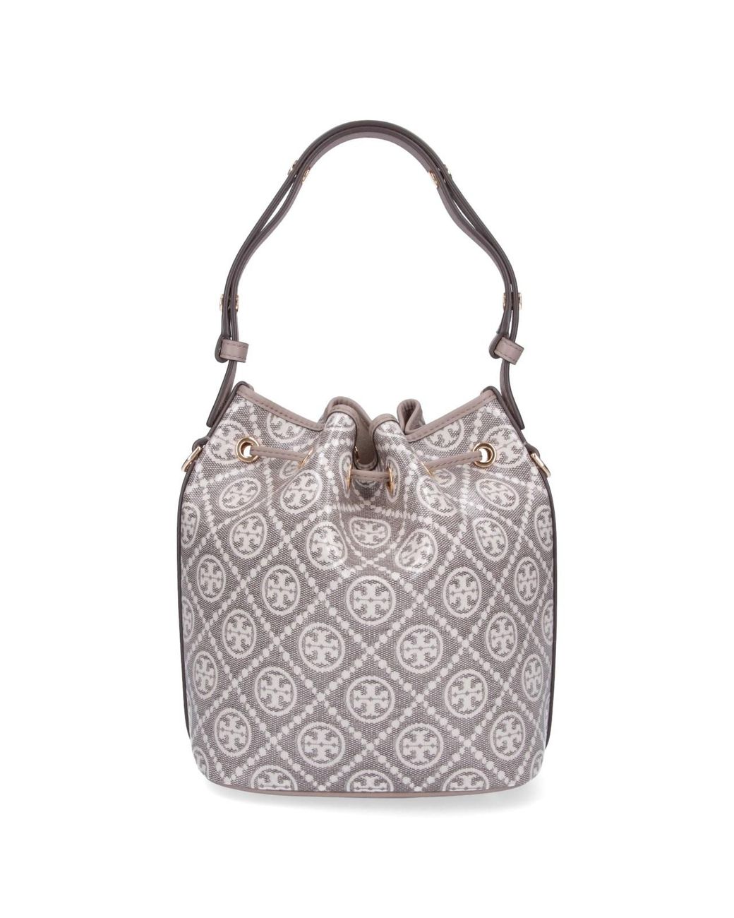 Tory Burch Gray Bucket Bag "T-Monogram"