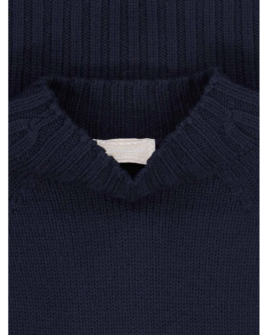 Drumohr Blue Merino Wool Sweater
