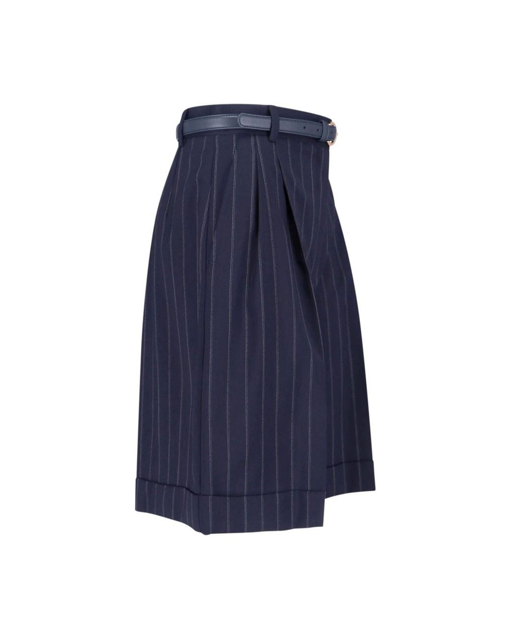 Max Mara Blue Virgin Wool Shorts