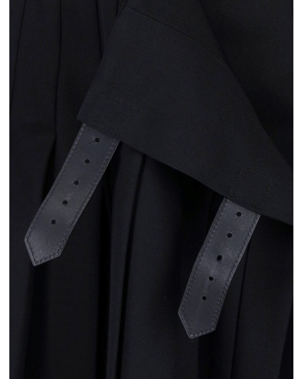 Burberry Black Gonna Midi Plissettata