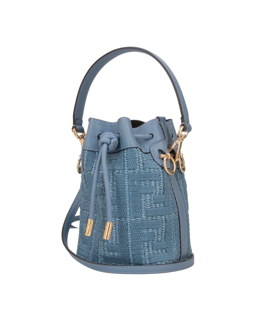 Fendi Blue Bucket Bag "Mon Tresor"