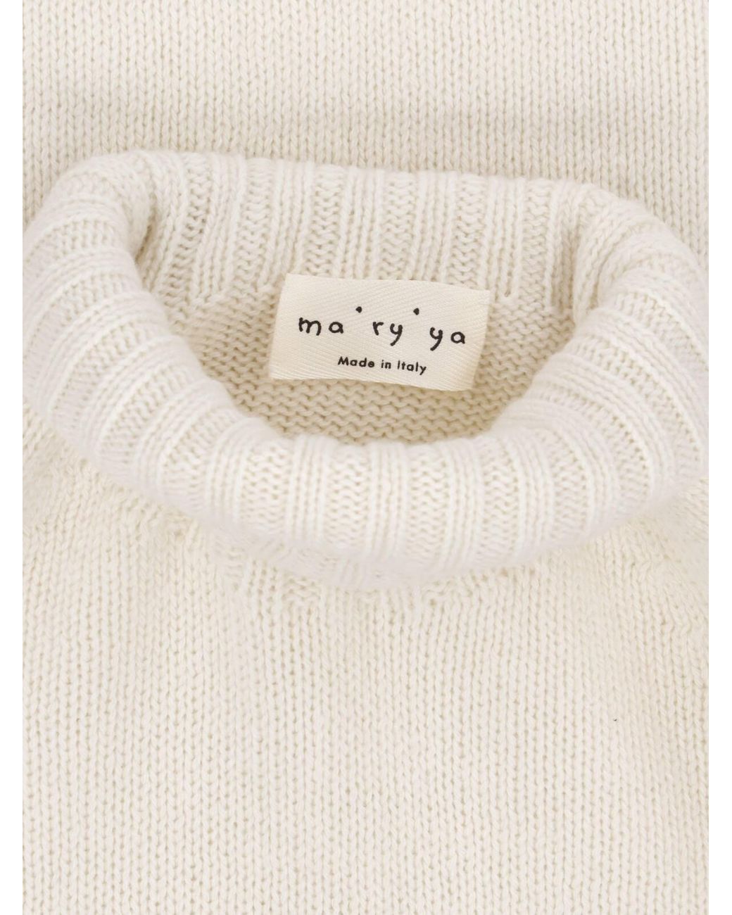 Ma'ry'ya White Cashmere And Virgin Wool Sweater