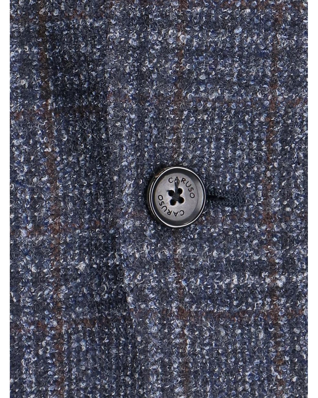 Caruso Blue Single-Breasted Blazer Jacket for men