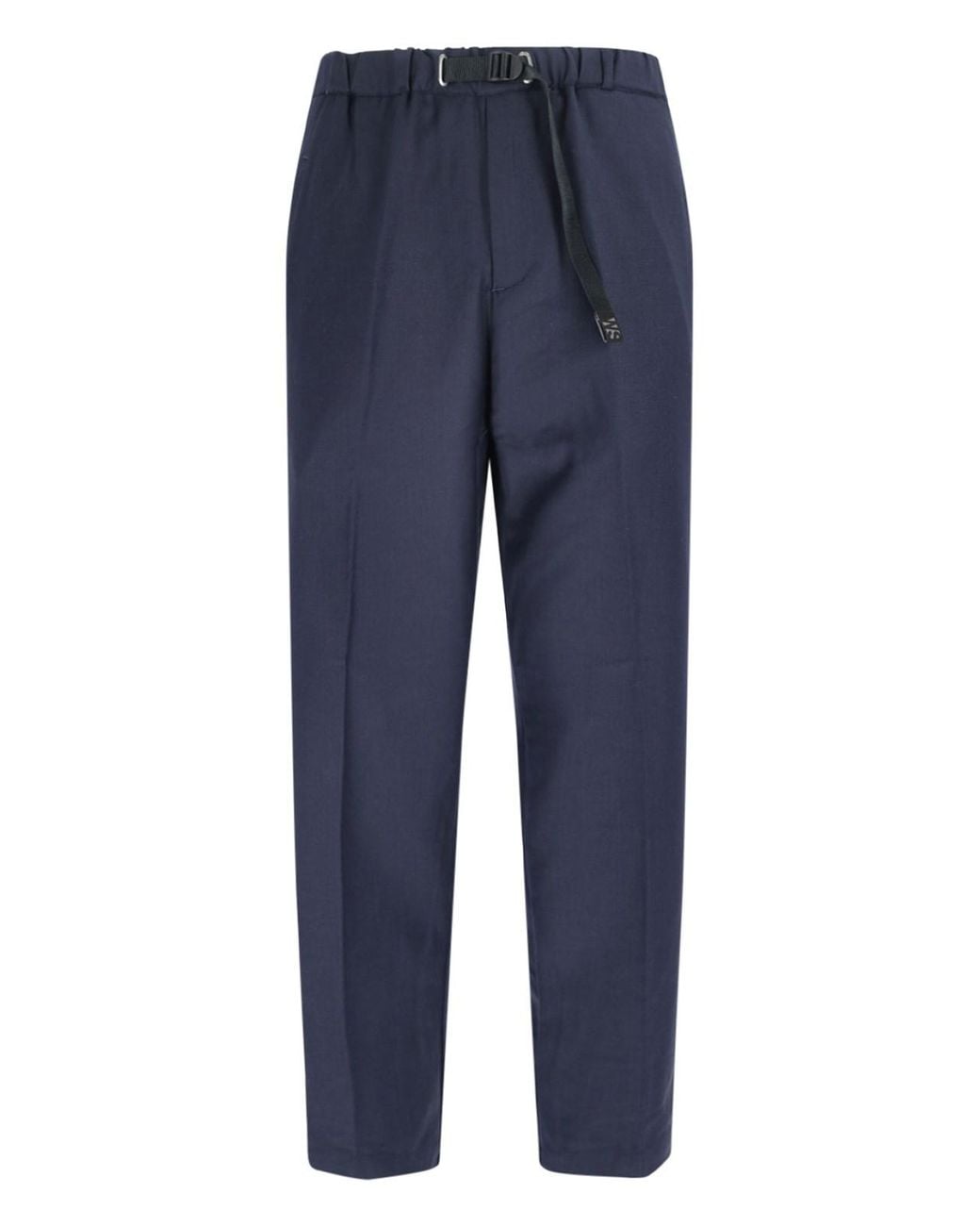 White Sand Blue Wool Blend Pants for men