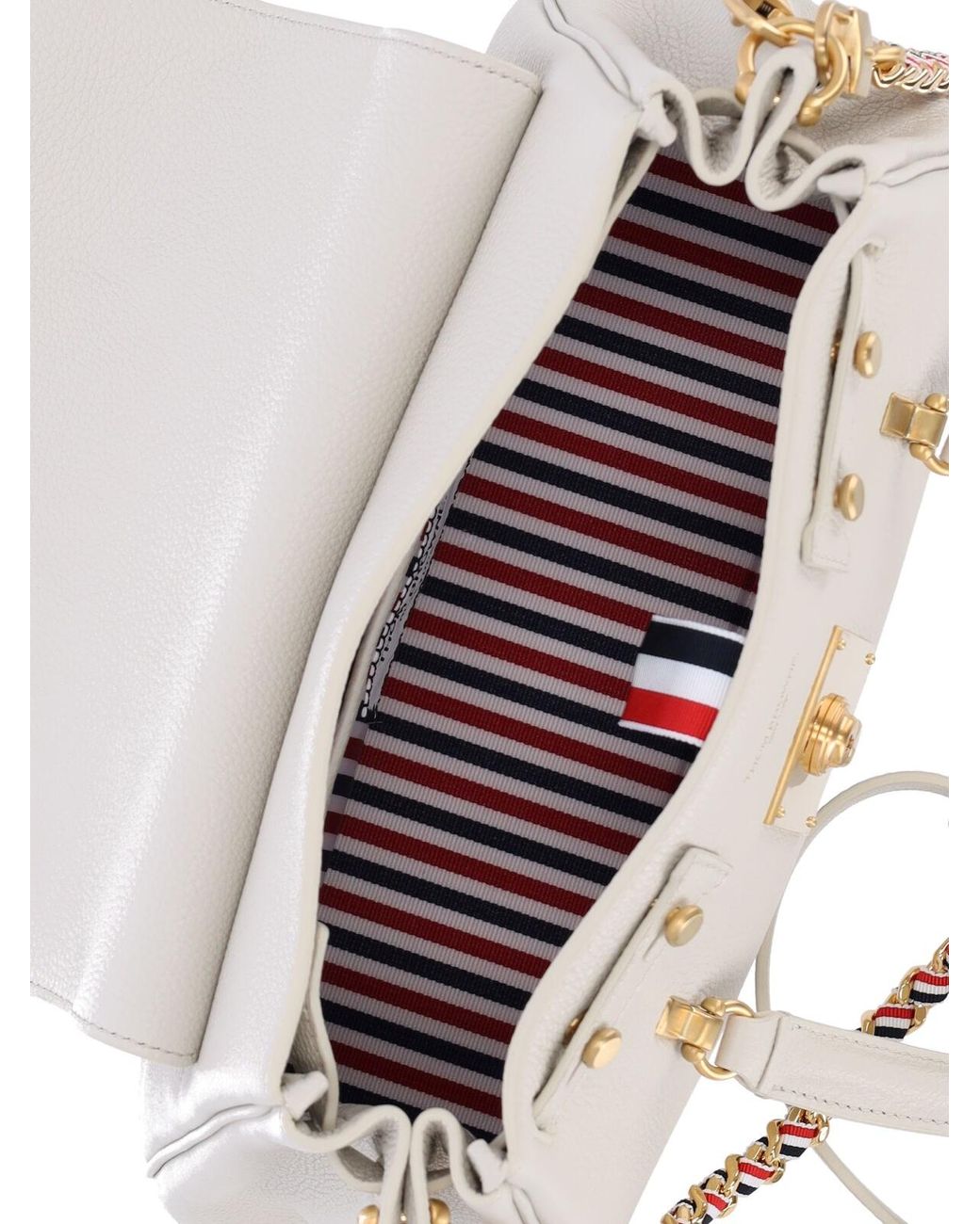 Thom Browne White Small Bag "Bolton"