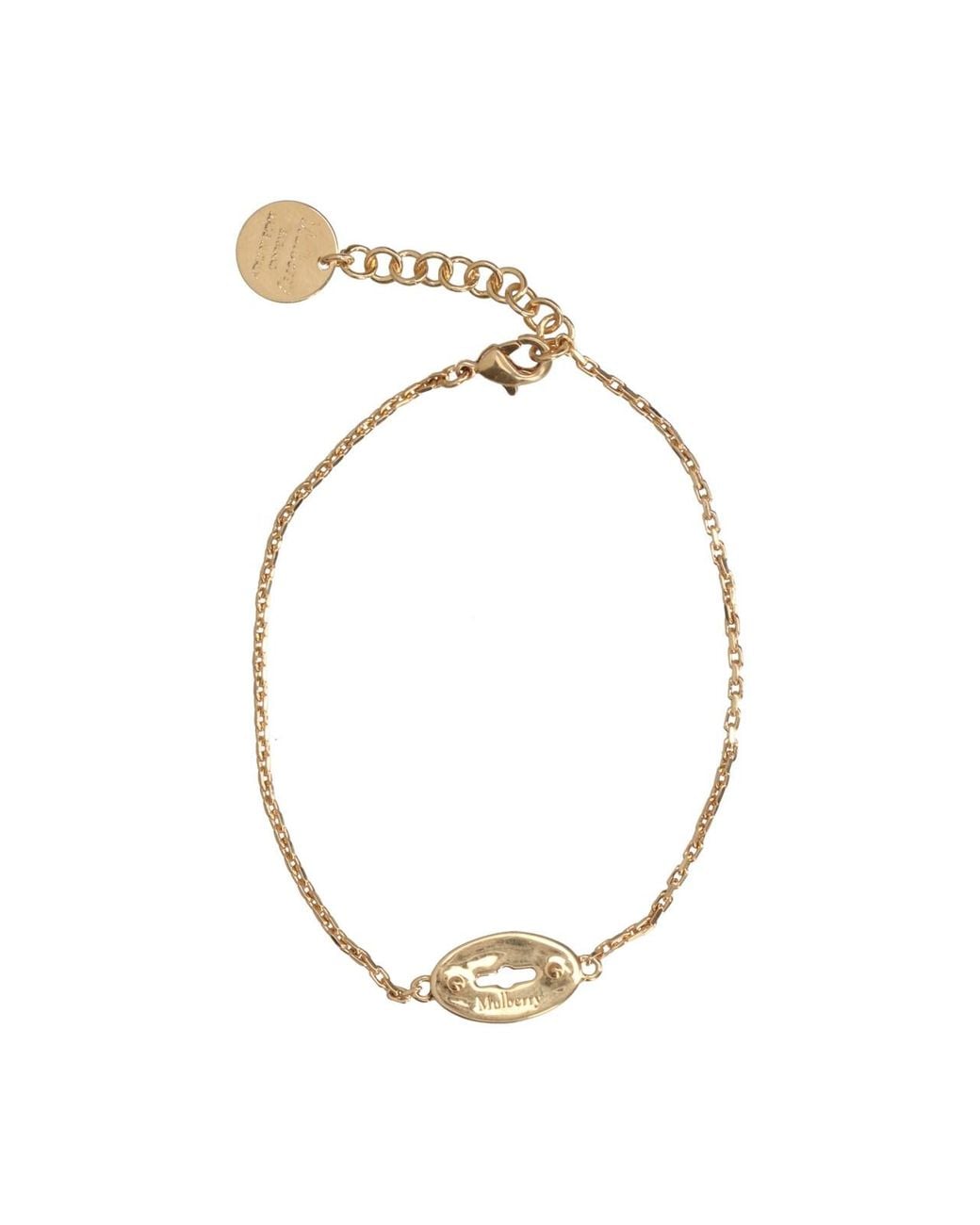 Mulberry Metallic Pendant Chain Bracelet