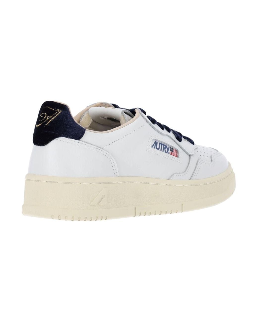 Autry White Low-Top Leather Sneakers