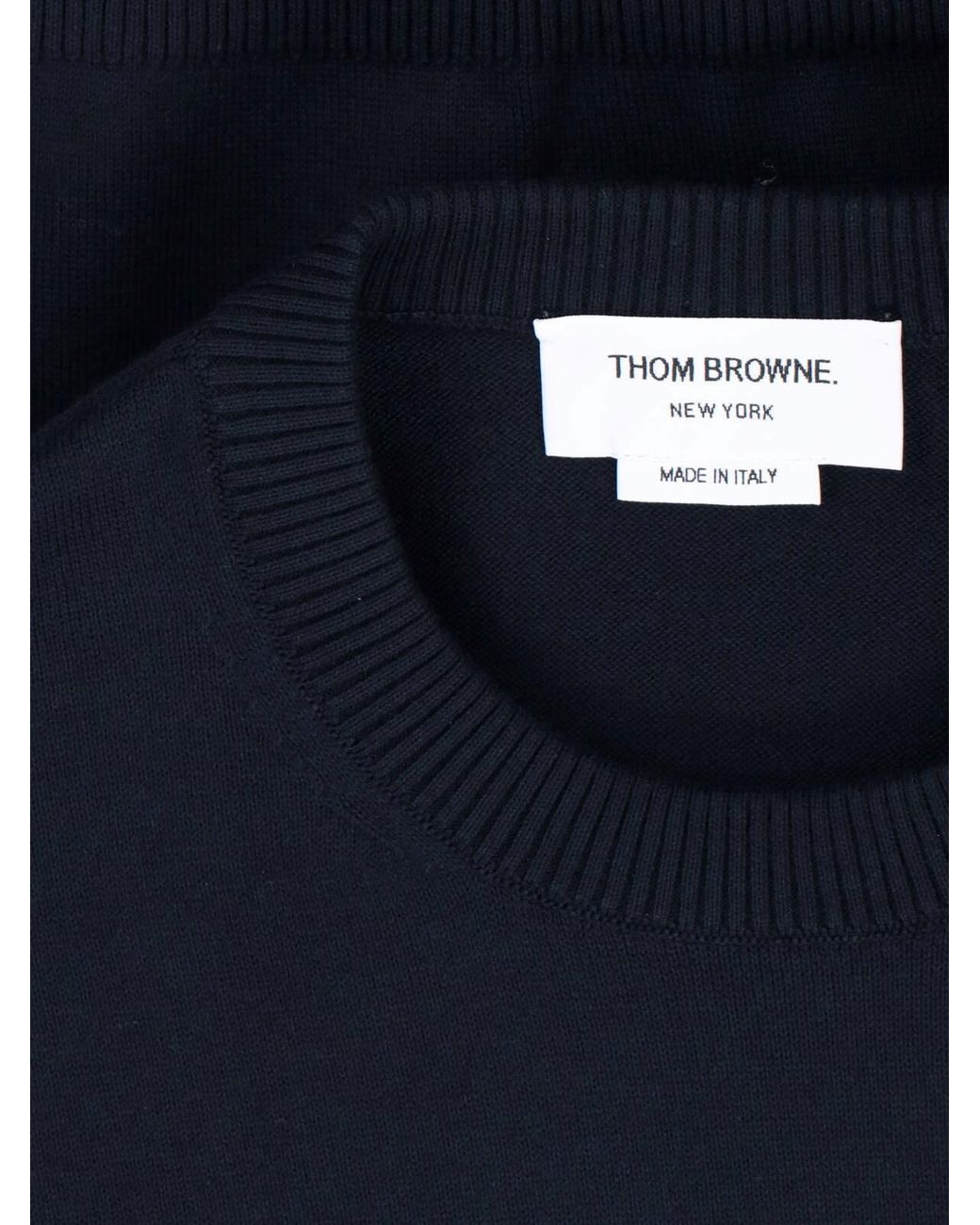 Thom Browne Blue 4-Bar Knit Sweater for men