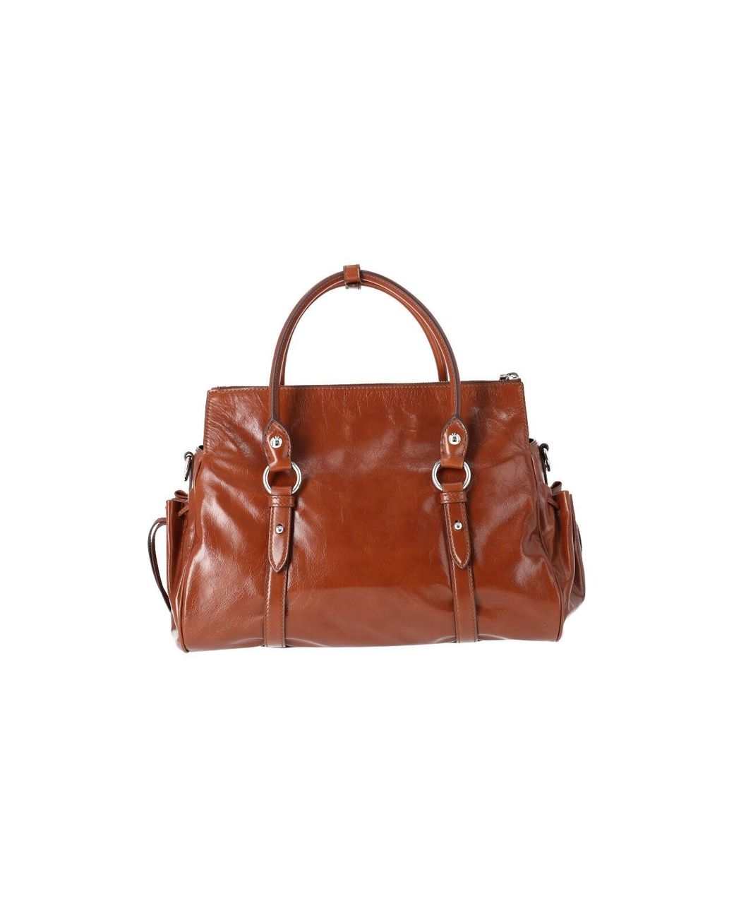 Miu Miu Brown Shiny Leather Handbag